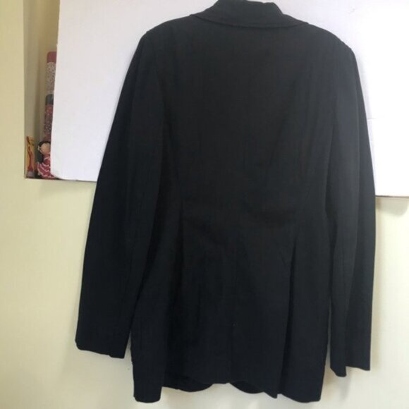 TeenFlo Paris Vintage Y2K Minimalist Stretch Jacket Blazer Cotton Pockets Button - Picture 3 of 12